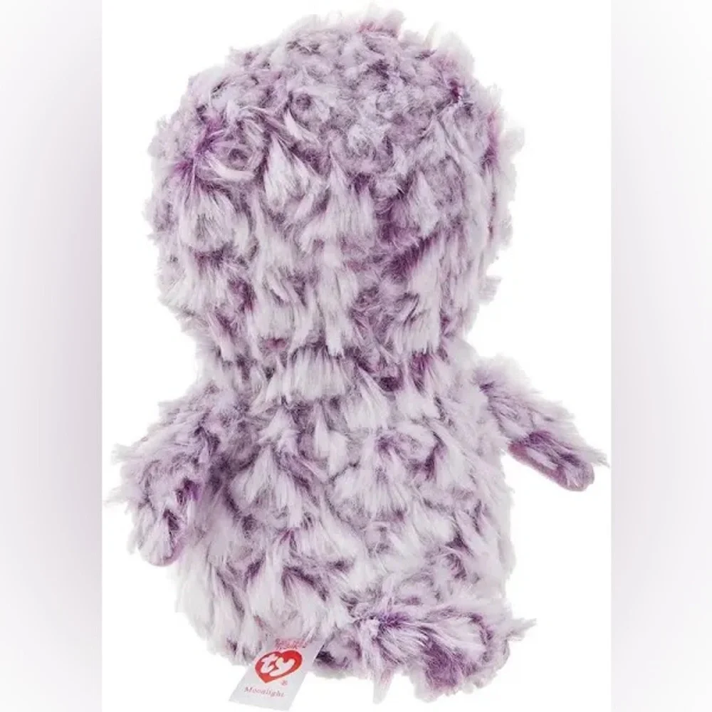 Ty Beanie Boos Moonlight The Owl (6 Inch) 2022 Purple & White Plush Owl